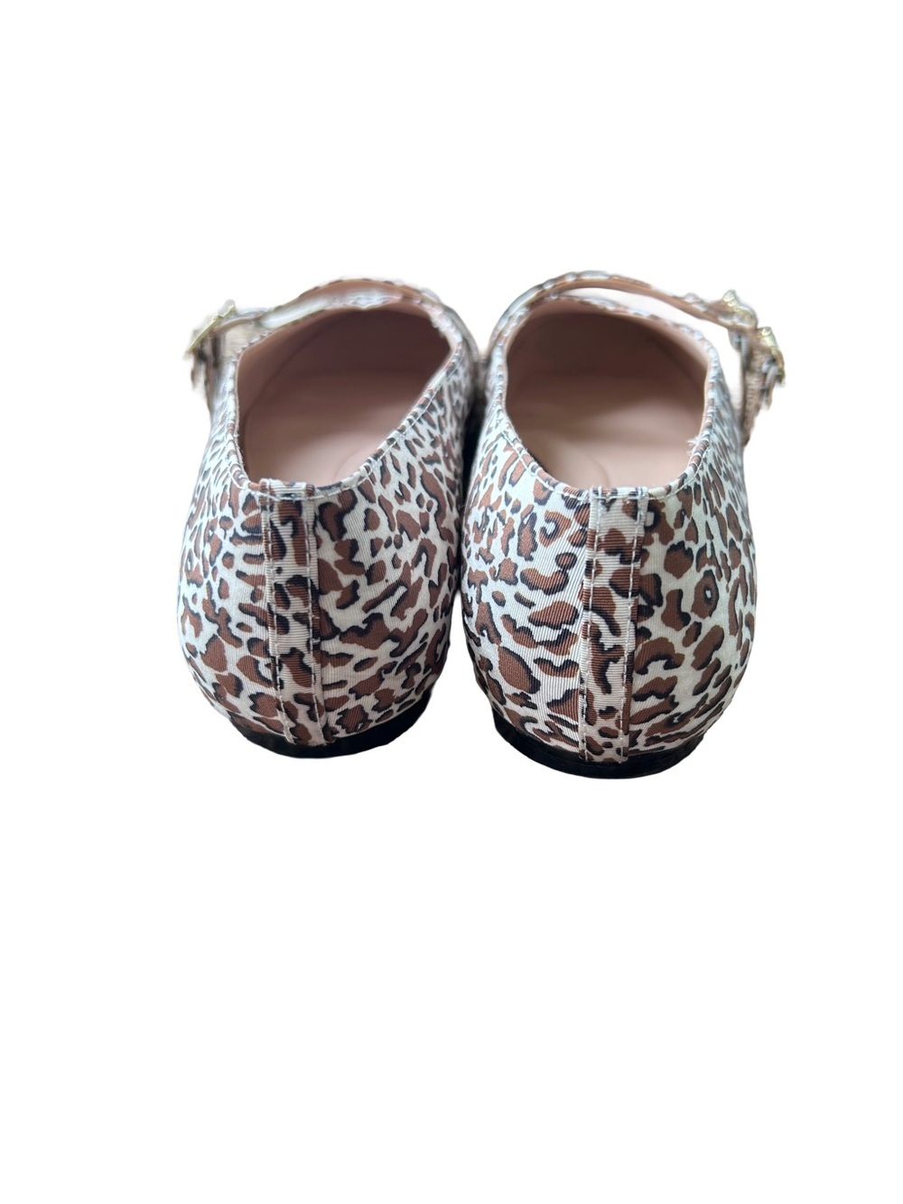 🐆 Talbots Leopard-Print Mary Jane Flats in Brown and Cream Size 9 - Picture 4 of 8